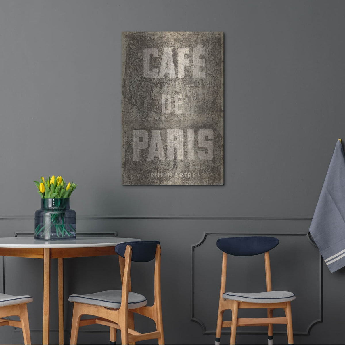 'Cafe De Paris' by Wild Apple Portfolio – Metal Wall Art, 24x36 room view
