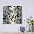 'Endless Circles Back' by Wild Apple Portfolio – Metal Wall Art, 12x12 room view