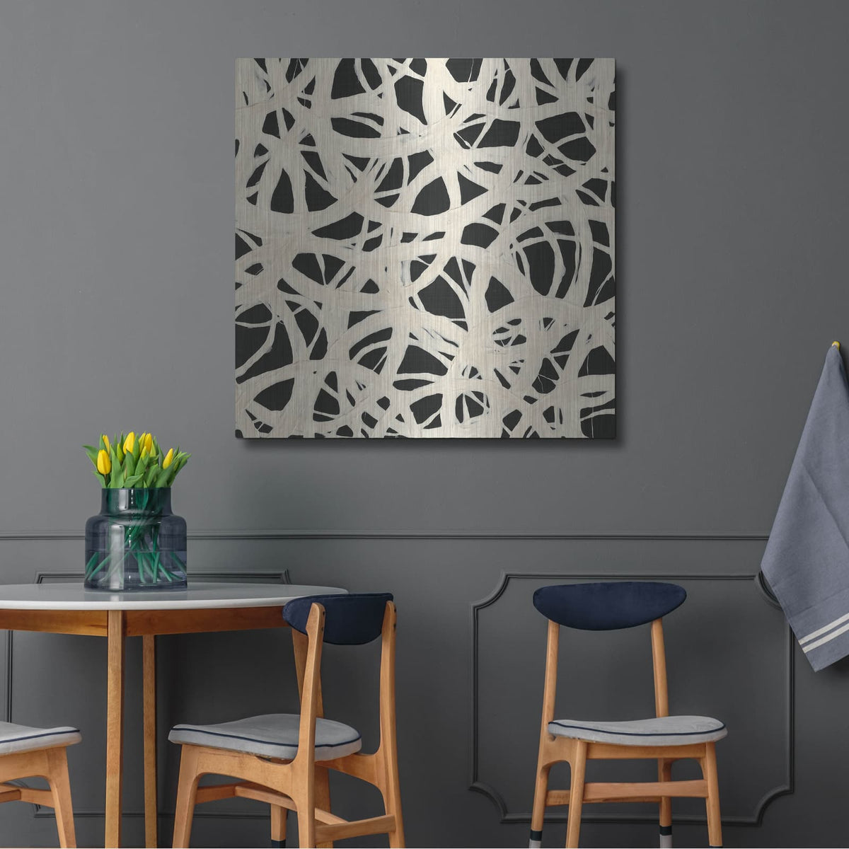 'Endless Circles Back' by Wild Apple Portfolio – Metal Wall Art, 36x36 room view