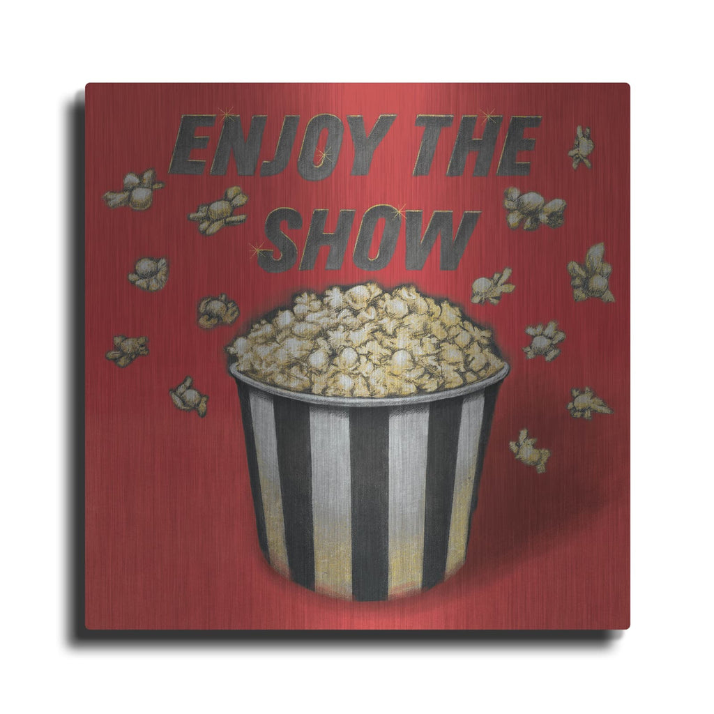 'Enjoy The Show Red' by Wild Apple Portfolio – Metal Wall Art