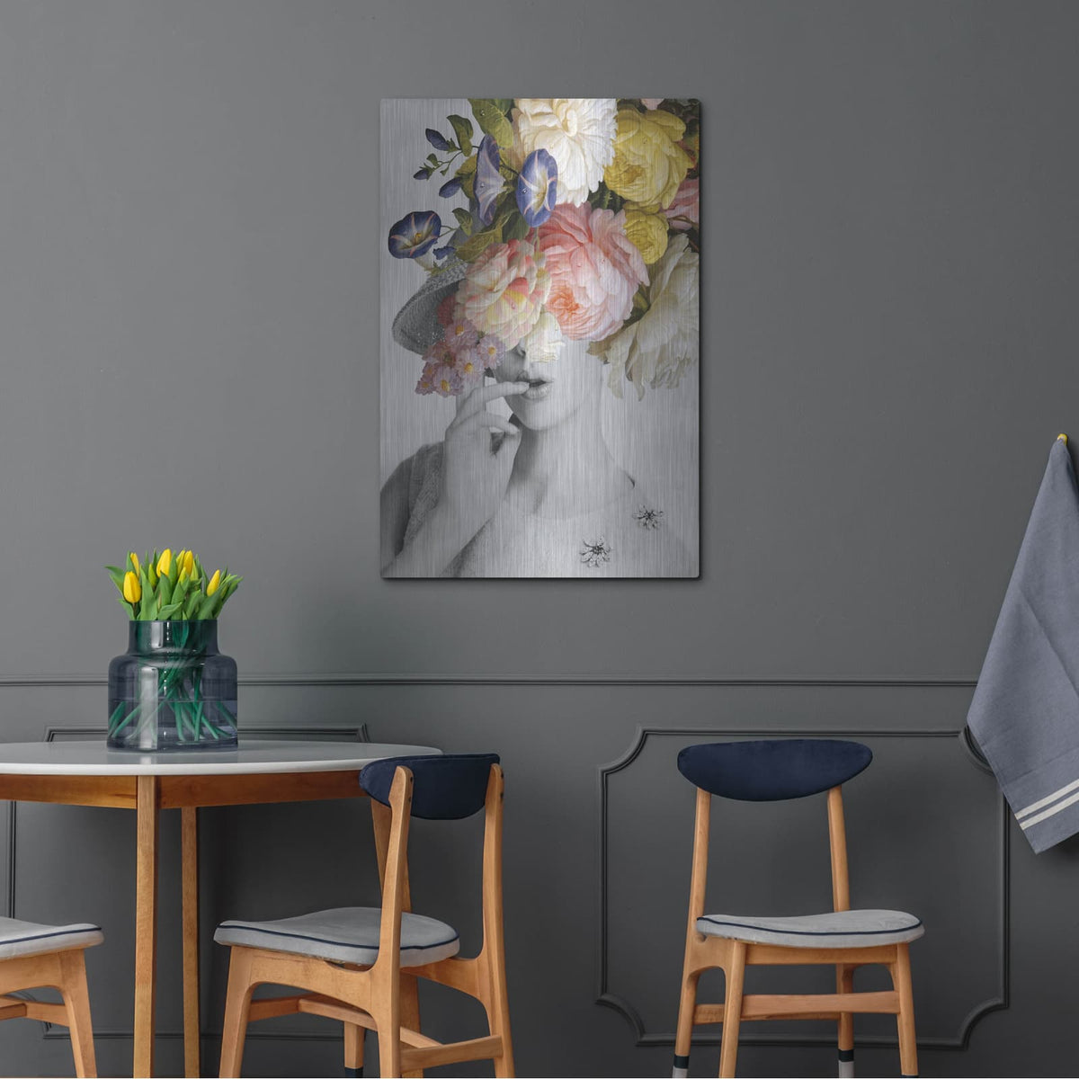 'Garden Party 1 C' by Wild Apple Portfolio – Metal Wall Art, 24x36 room view