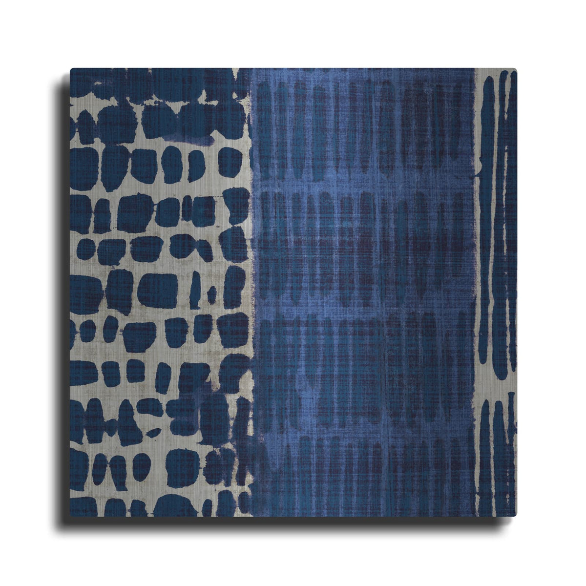 'Indigo Batik 1' by Wild Apple Portfolio – Metal Wall Art