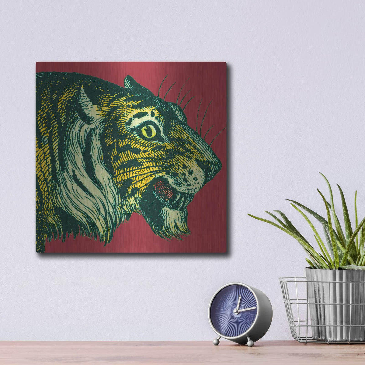 'Jungle Flair 1' by Wild Apple Portfolio – Metal Wall Art, 12x12 room view