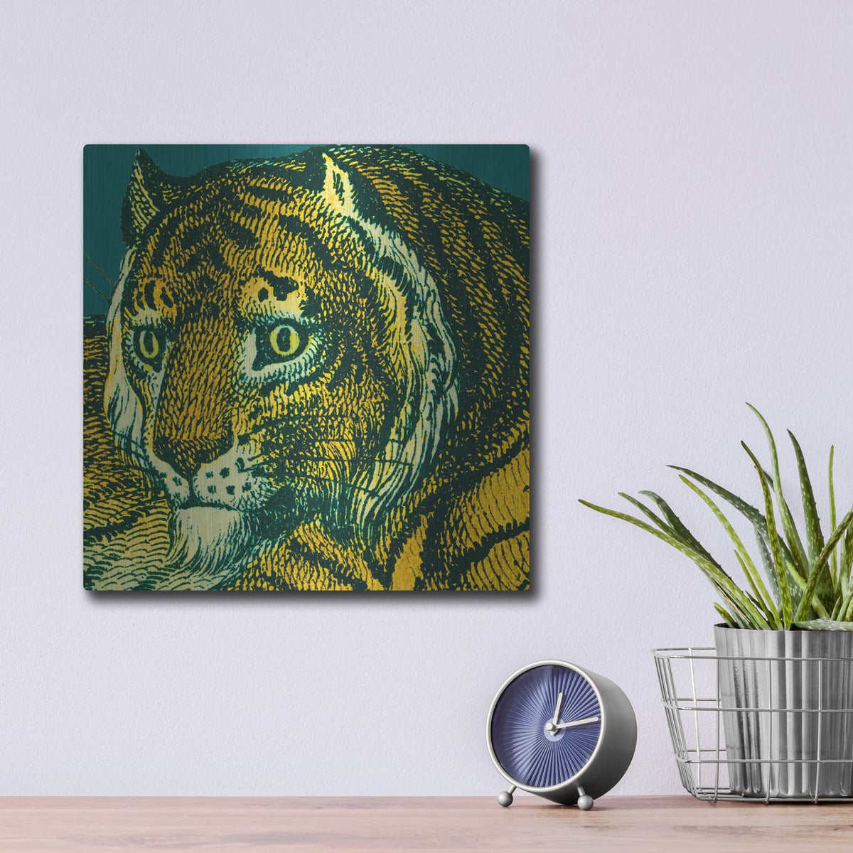 'Jungle Flair 2' by Wild Apple Portfolio – Metal Wall Art, 12x12 room view