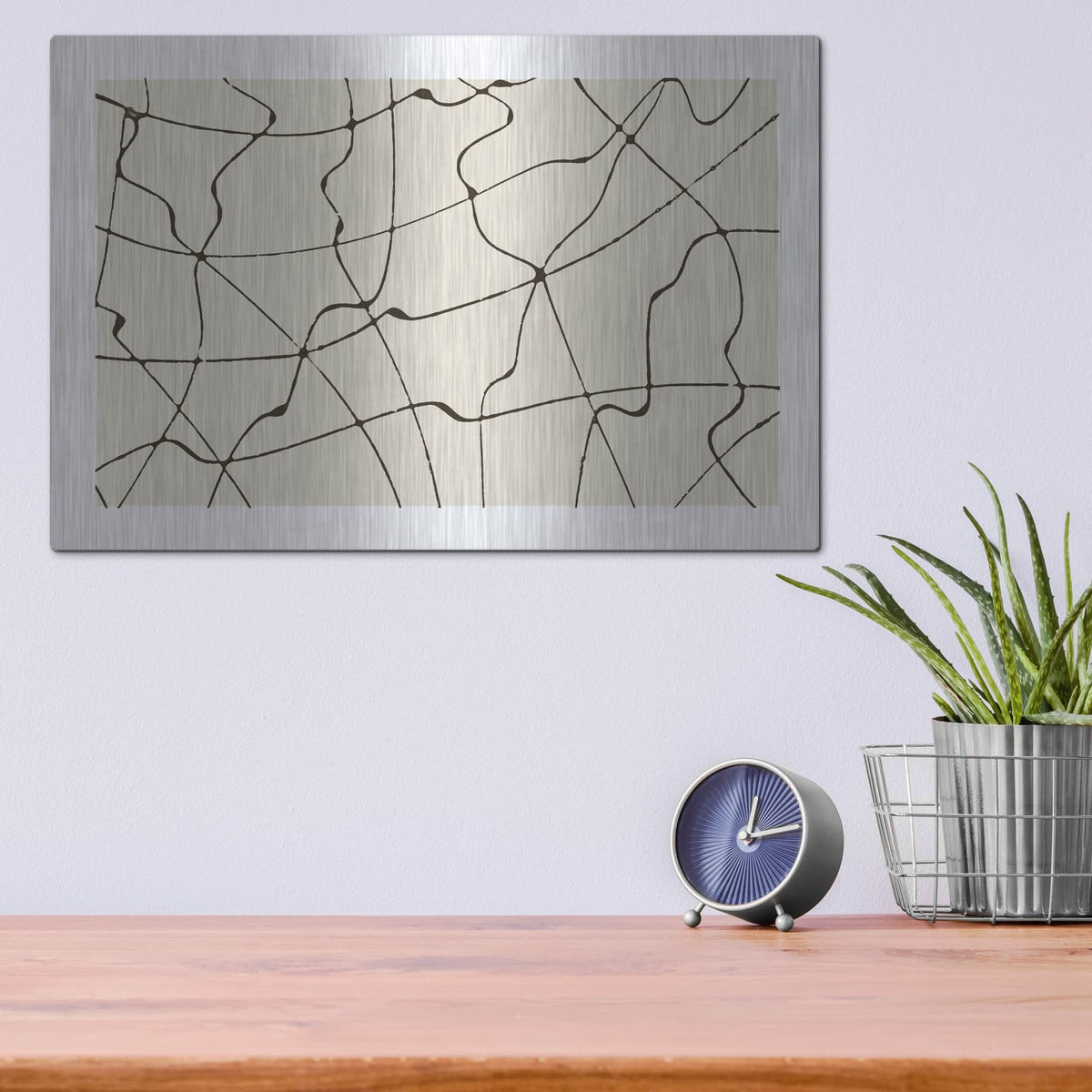 'Map To Nowhere' by Wild Apple Portfolio – Metal Wall Art, 16x12 room view
