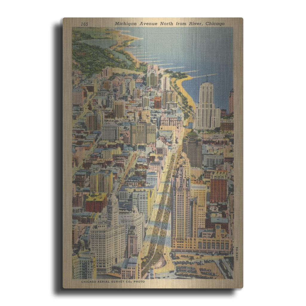 'Michigan Avenue North From River Chicago' by Wild Apple Portfolio – Metal Wall Art