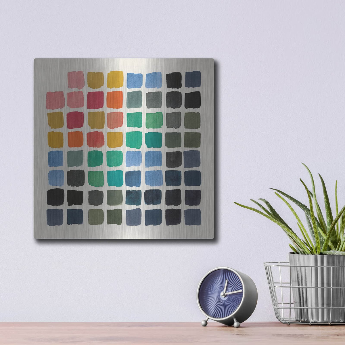 'Retro Color Chart' by Wild Apple Portfolio – Metal Wall Art, 12x12 room view