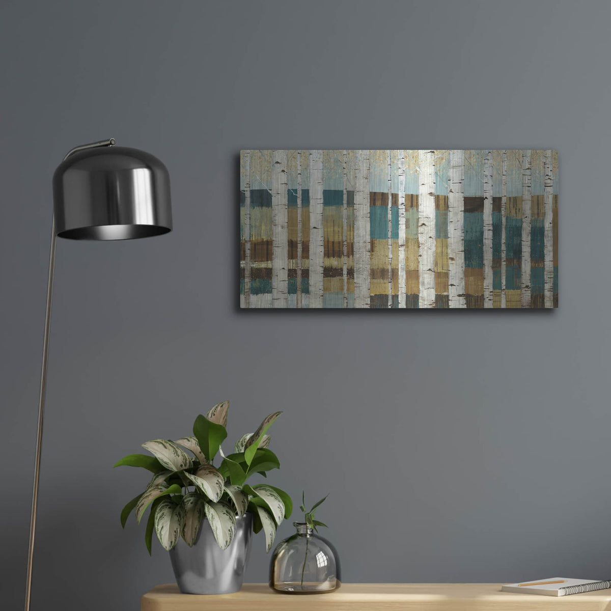 'Shimmering Valley' by Wild Apple Portfolio – Metal Wall Art, 24x12 room view
