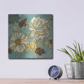 'Sophias Flowers Blue 1' by Wild Apple Portfolio – Metal Wall Art, 12x12 room view