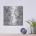 'Succulent Pattern Bw' by Wild Apple Portfolio – Metal Wall Art, 12x12 room view