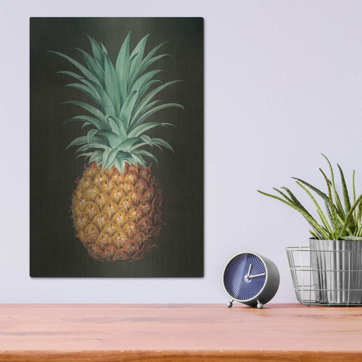 'Vintage Pineapple 2' by Wild Apple Portfolio – Metal Wall Art, 12x16 room view