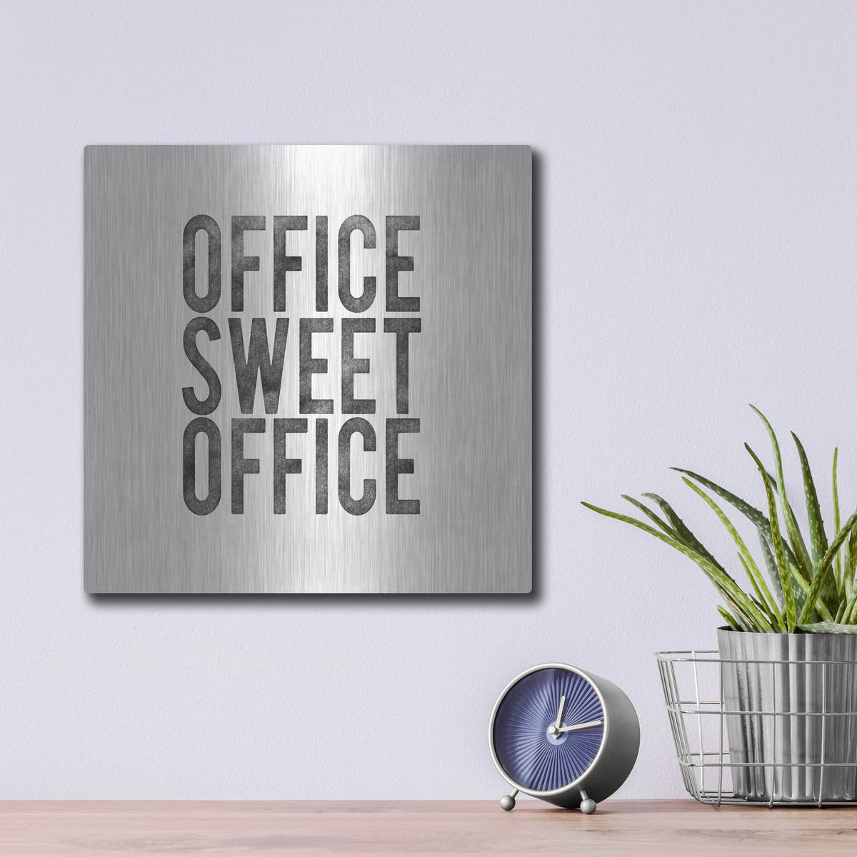 'Work From Home 1' by Wild Apple Portfolio – Metal Wall Art, 12x12 room view