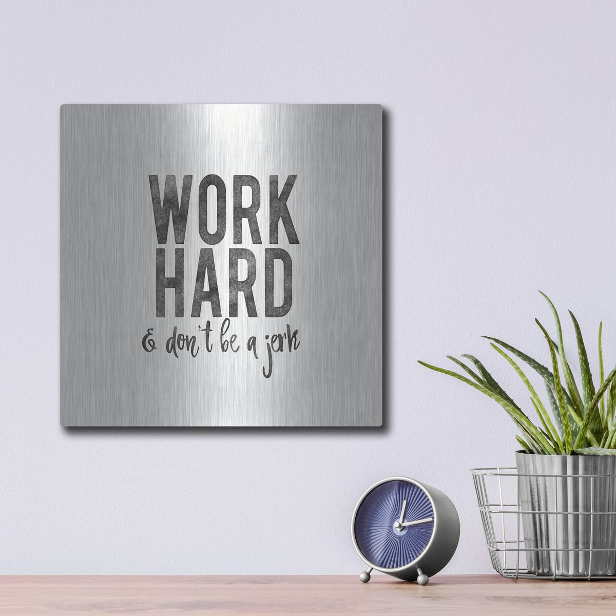 'Work From Home 3' by Wild Apple Portfolio – Metal Wall Art, 12x12 room view
