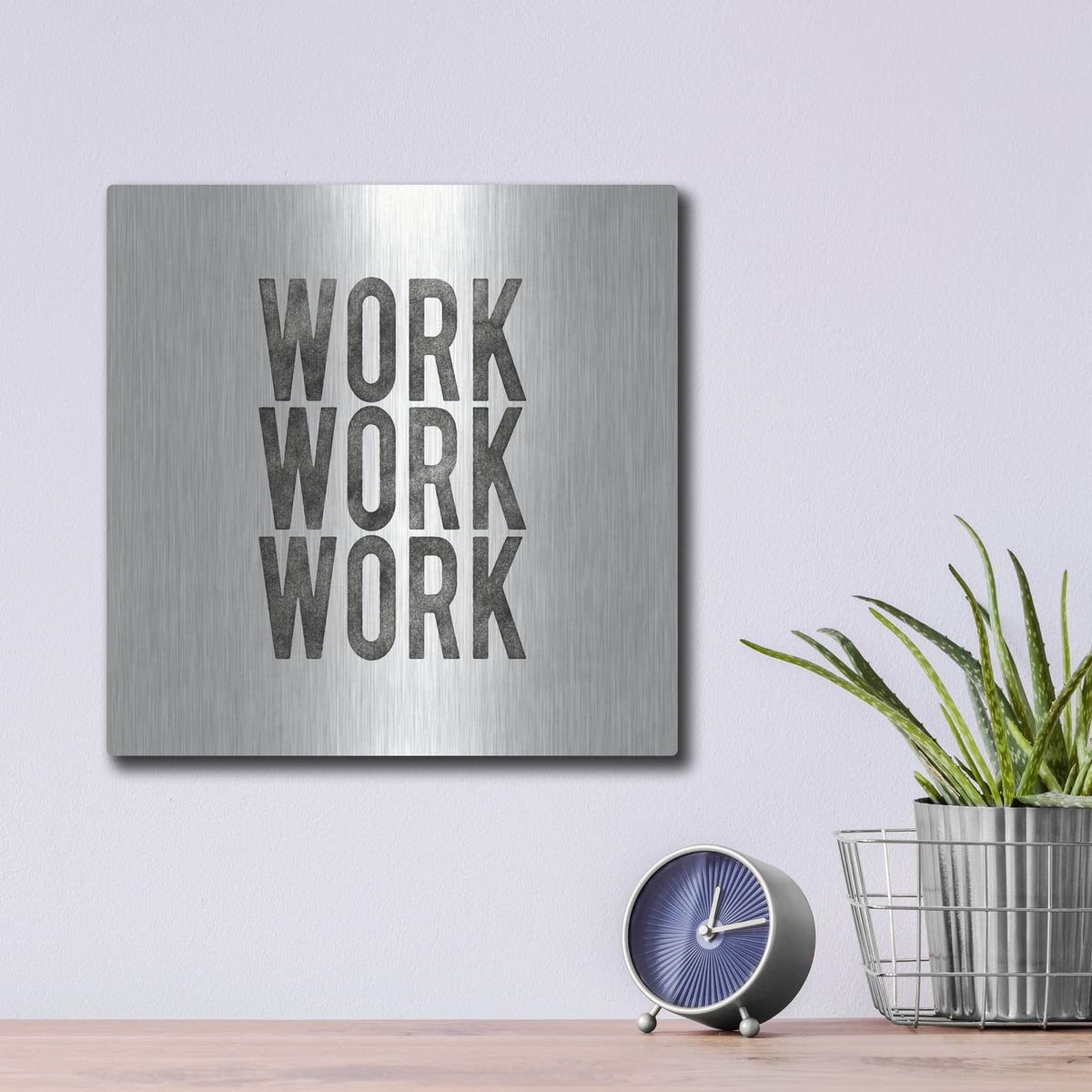 'Work From Home 4' by Wild Apple Portfolio – Metal Wall Art, 12x12 room view