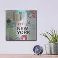 'New York' by Linda Woods – Metal Wall Art, 12x12 room view
