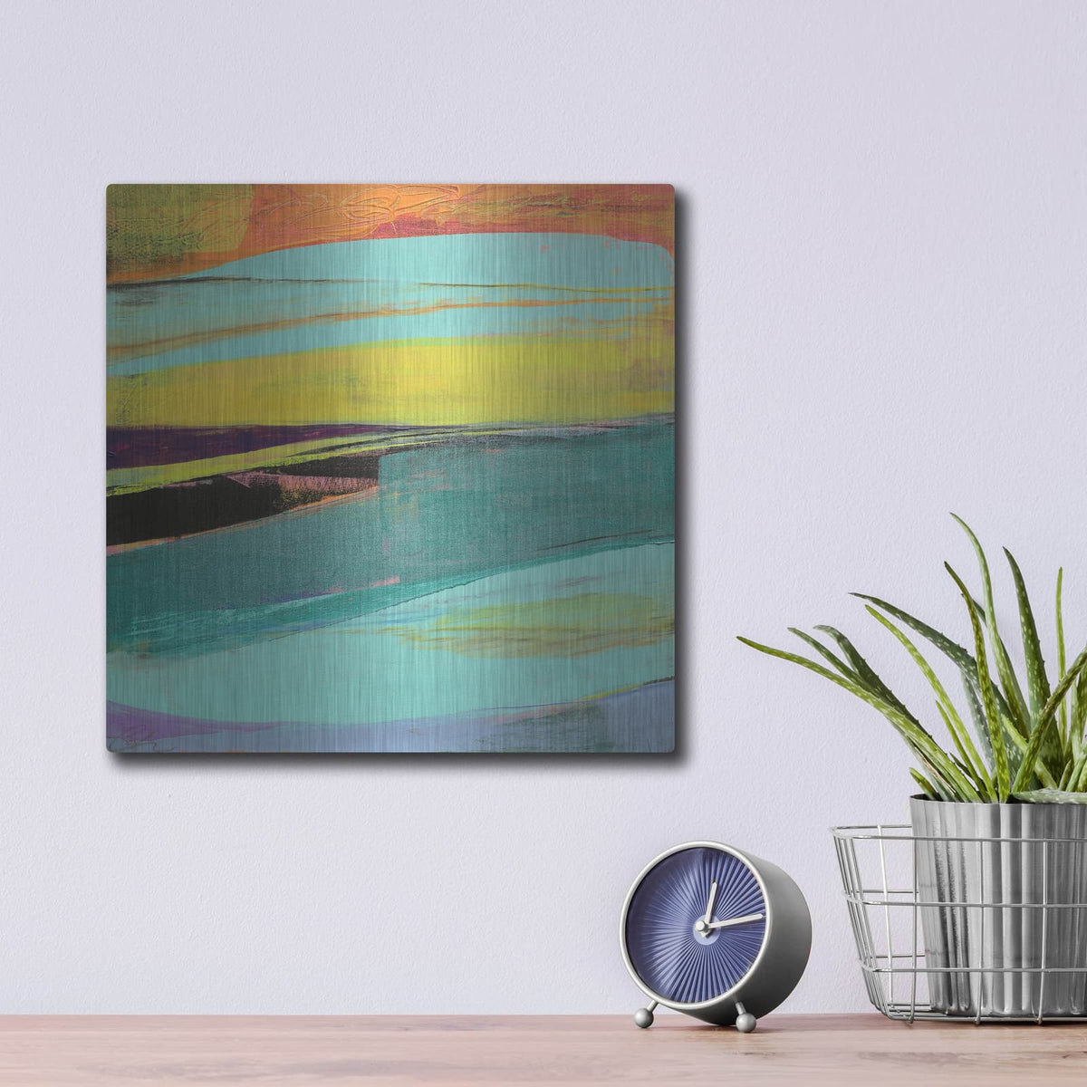 'Black Sands No. 2' by Cathe Hendrick – Metal Wall Art, 12x12 room view