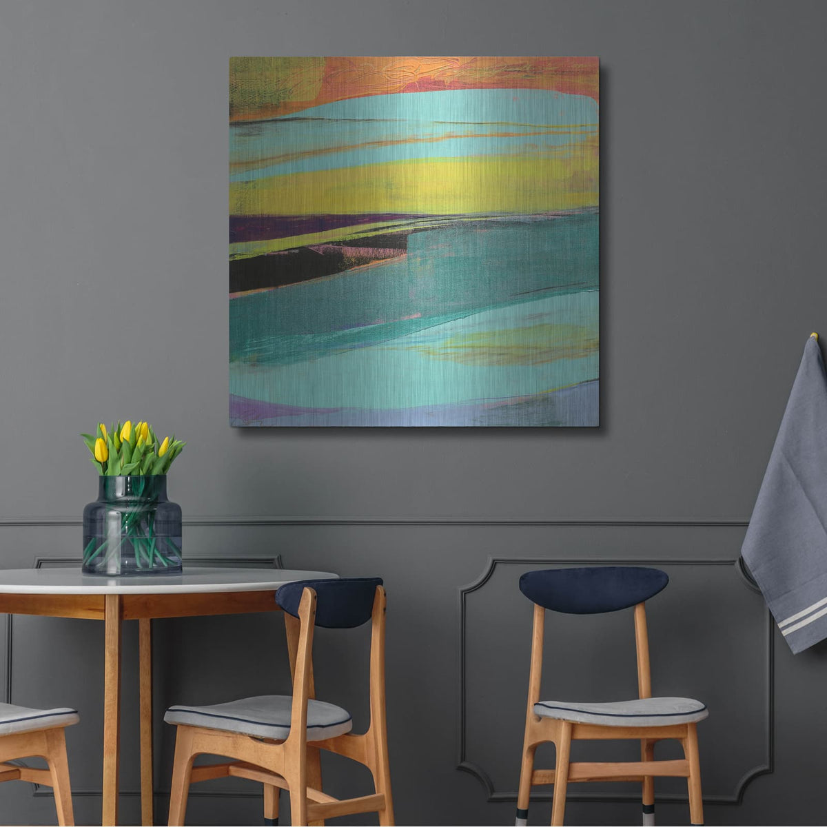 'Black Sands No. 2' by Cathe Hendrick – Metal Wall Art, 36x36 room view