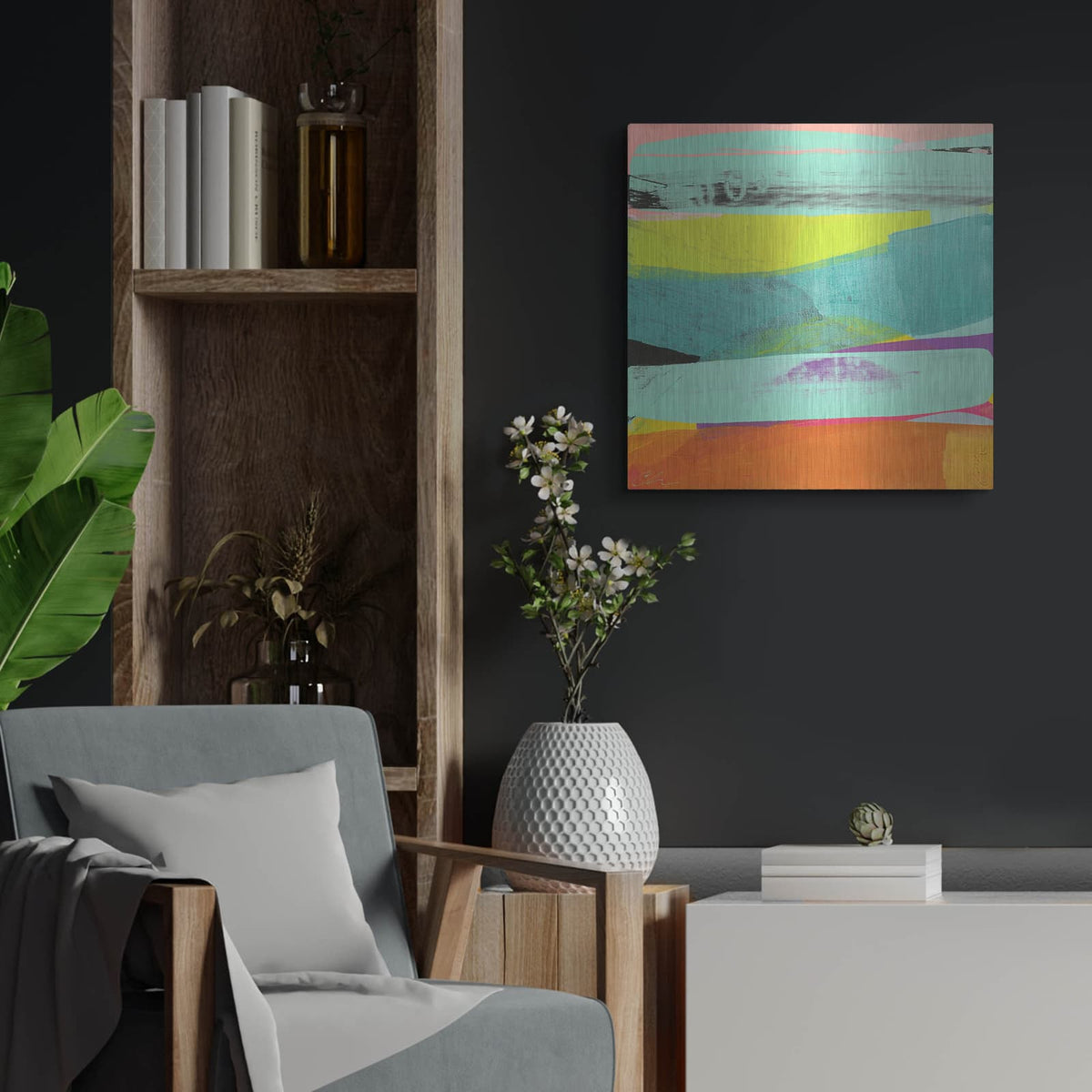 'Haleakala' by Cathe Hendrick – Metal Wall Art, 24x24 room view