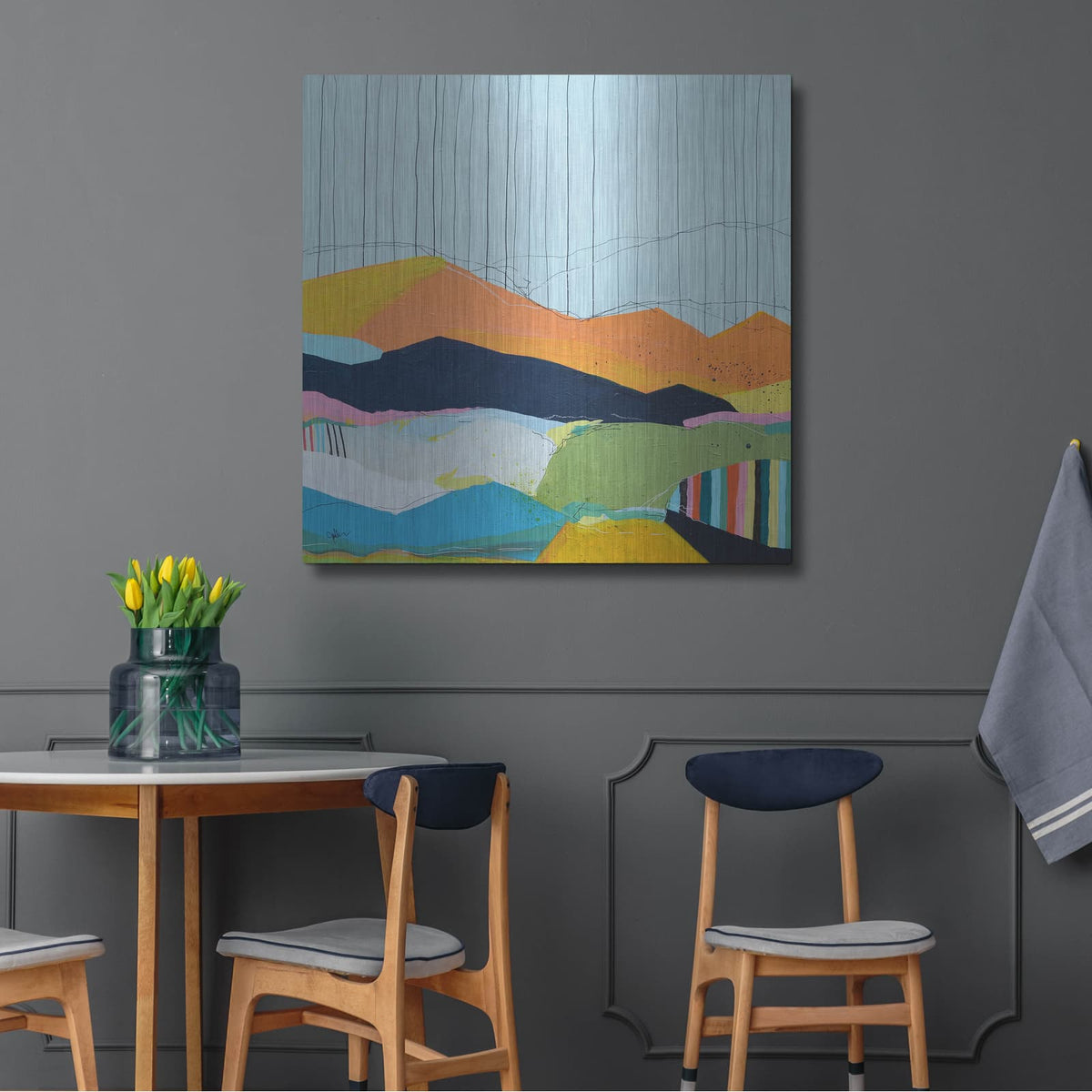 'Colorfield No. 15' by Jan Weiss – Metal Wall Art, 36x36 room view