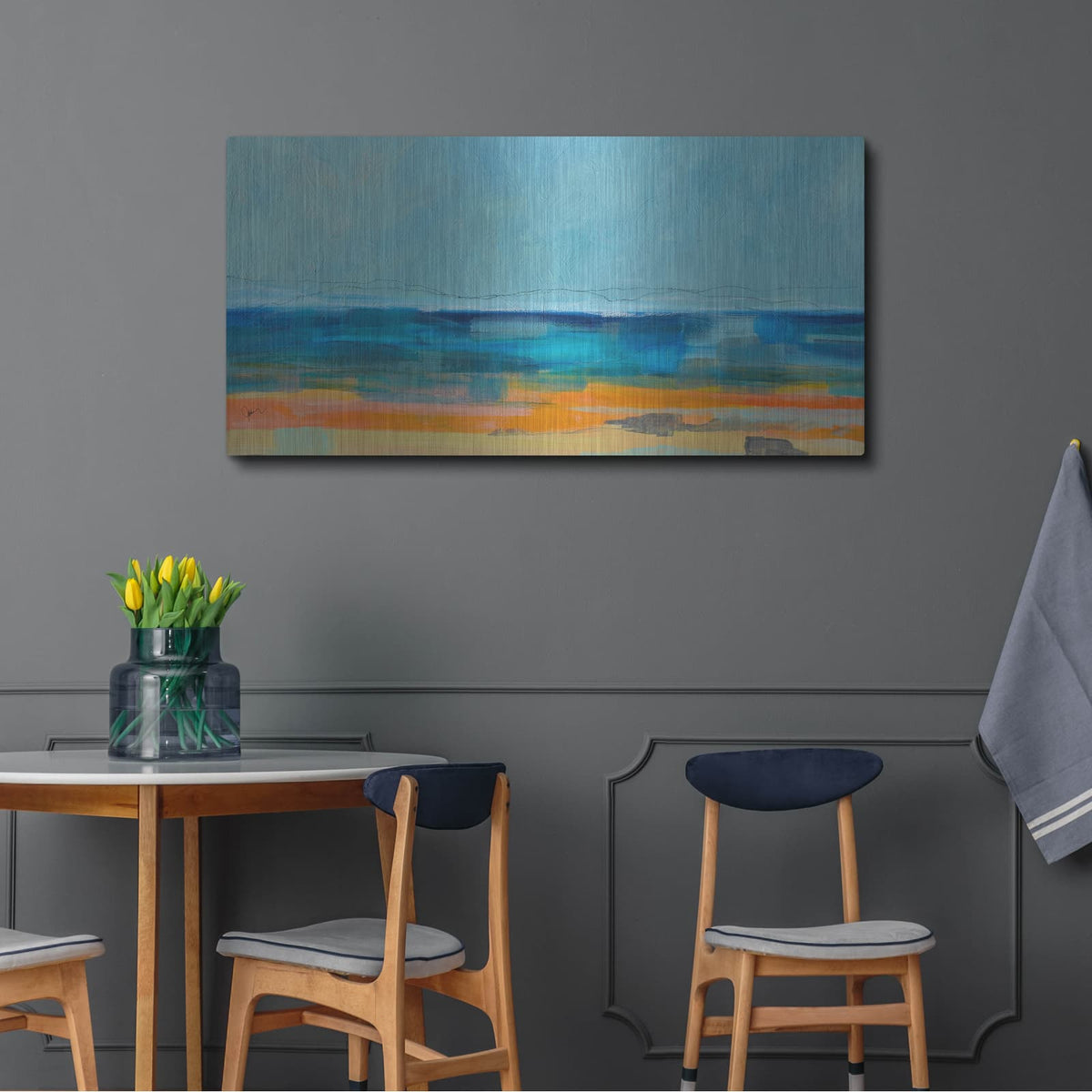 'Just A Day At The Beach 2' by Jan Weiss – Metal Wall Art, 48x24 room view