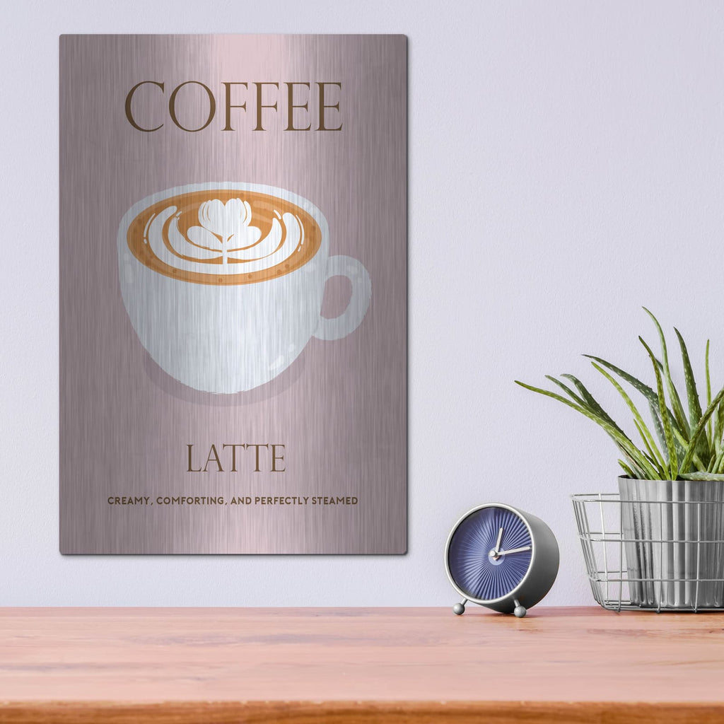 'Latte' by Arctic Frame – Metal Wall Art, 12x16 room view