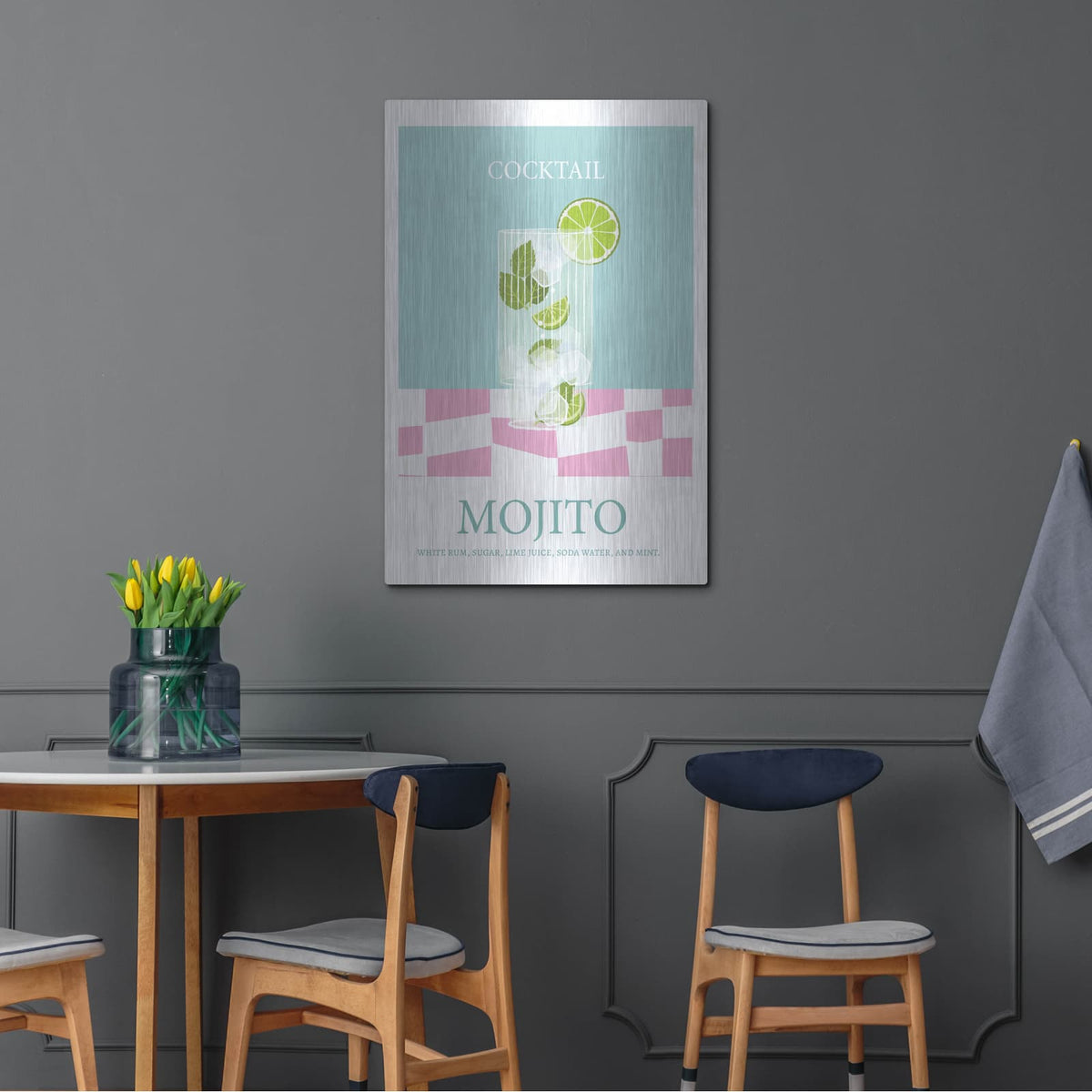 'Mojito Drink' by Arctic Frame – Metal Wall Art, 24x36 room view
