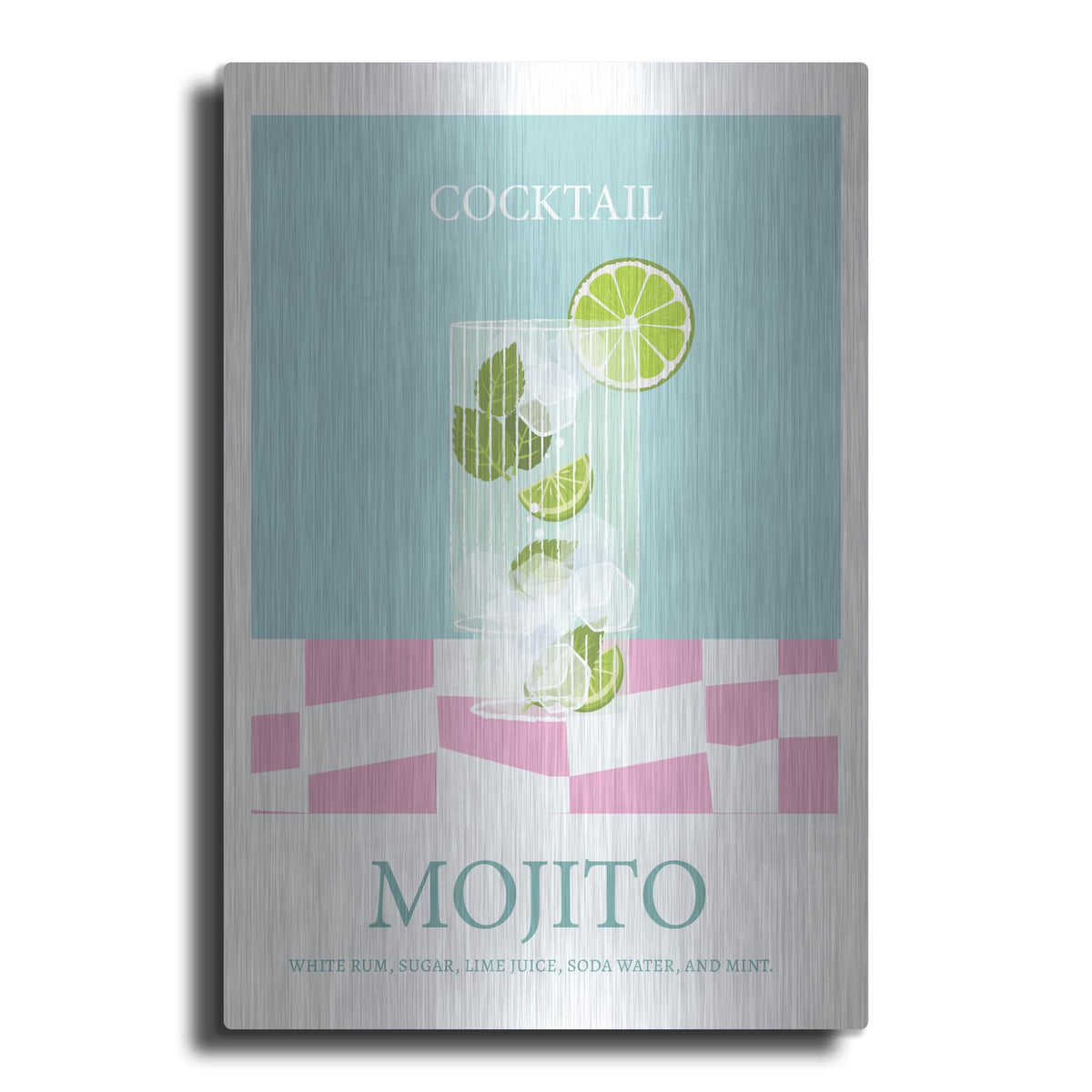 'Mojito Drink' by Arctic Frame – Metal Wall Art