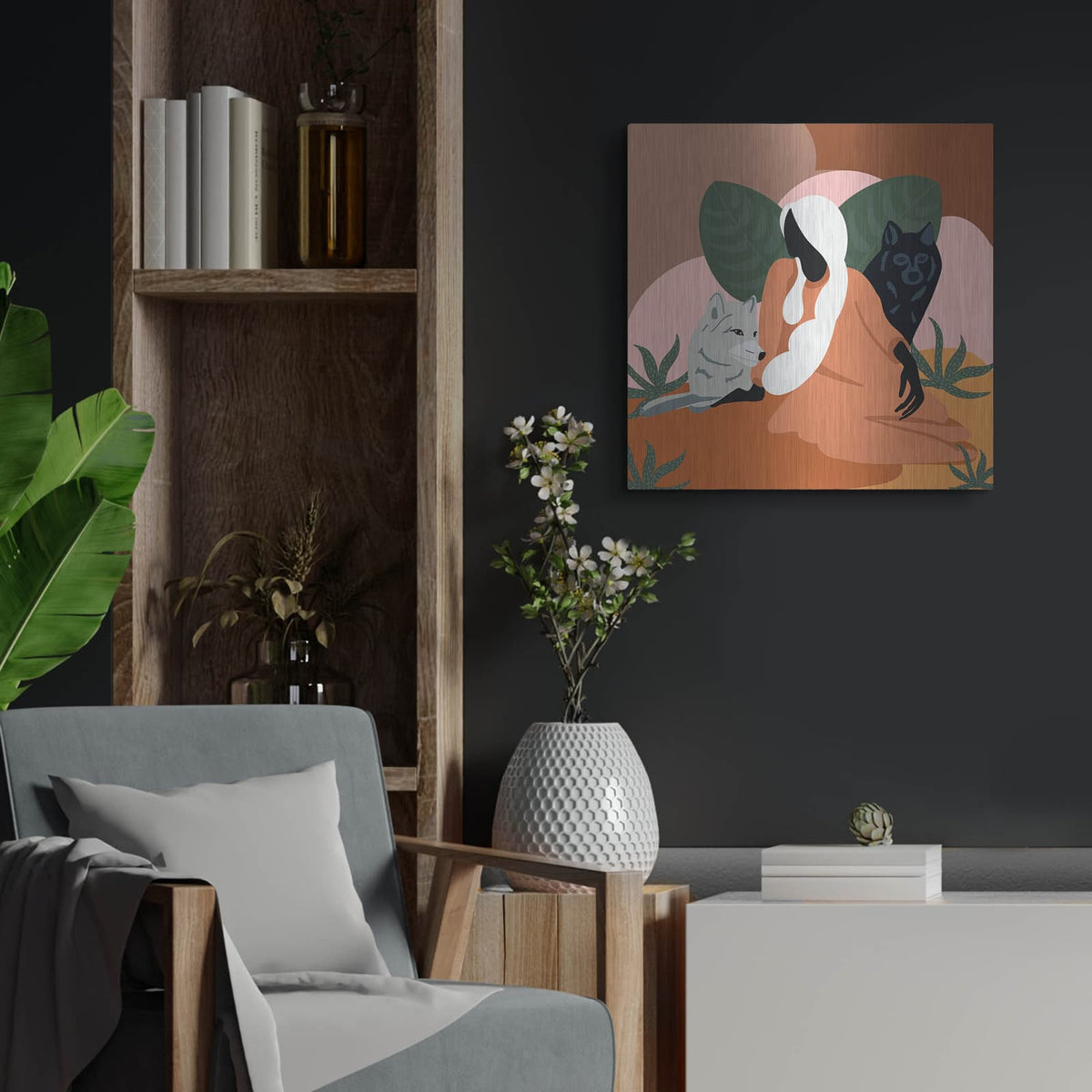 'Mother Nature 2' by Arctic Frame – Metal Wall Art, 24x24 room view