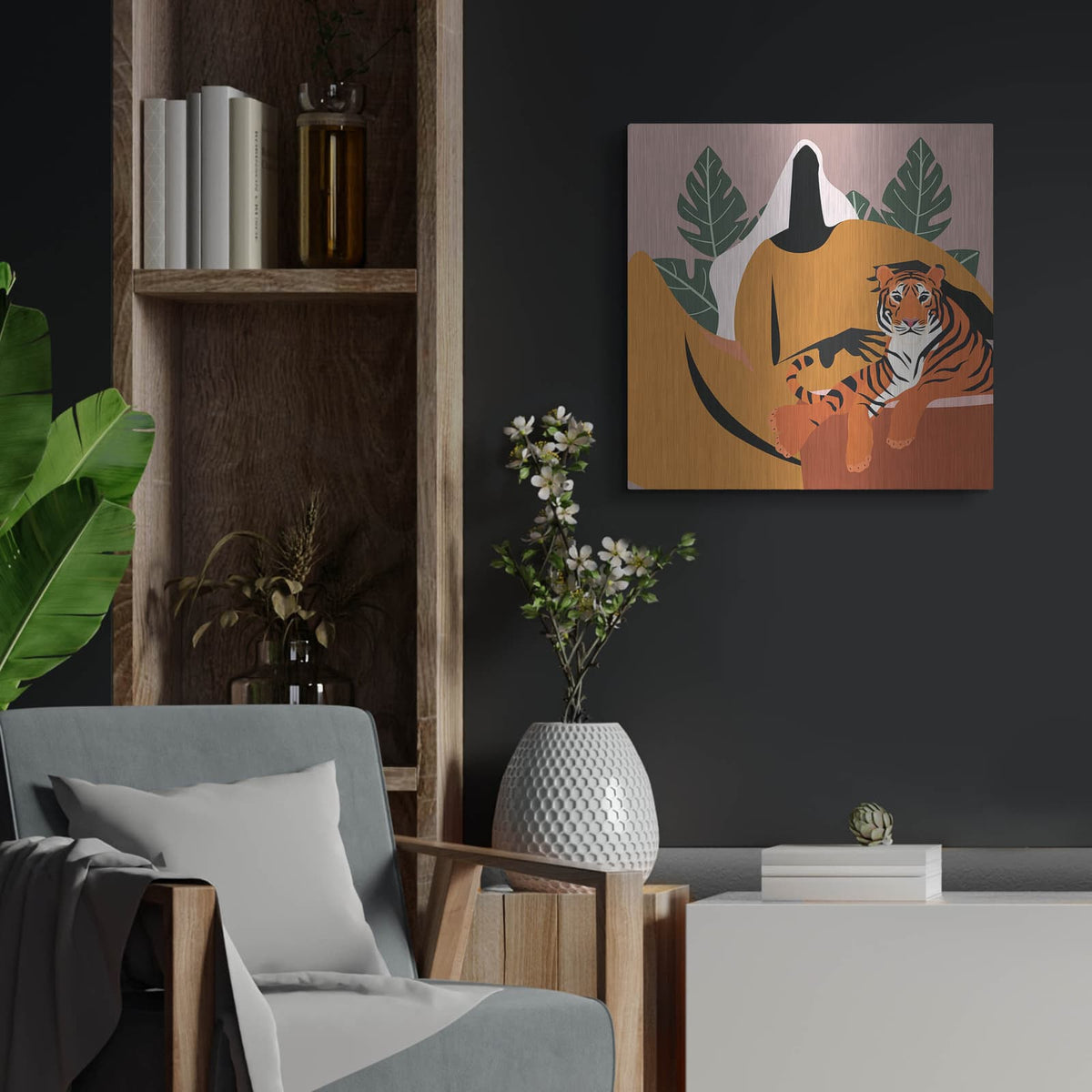 'Mother Nature 3' by Arctic Frame – Metal Wall Art, 24x24 room view