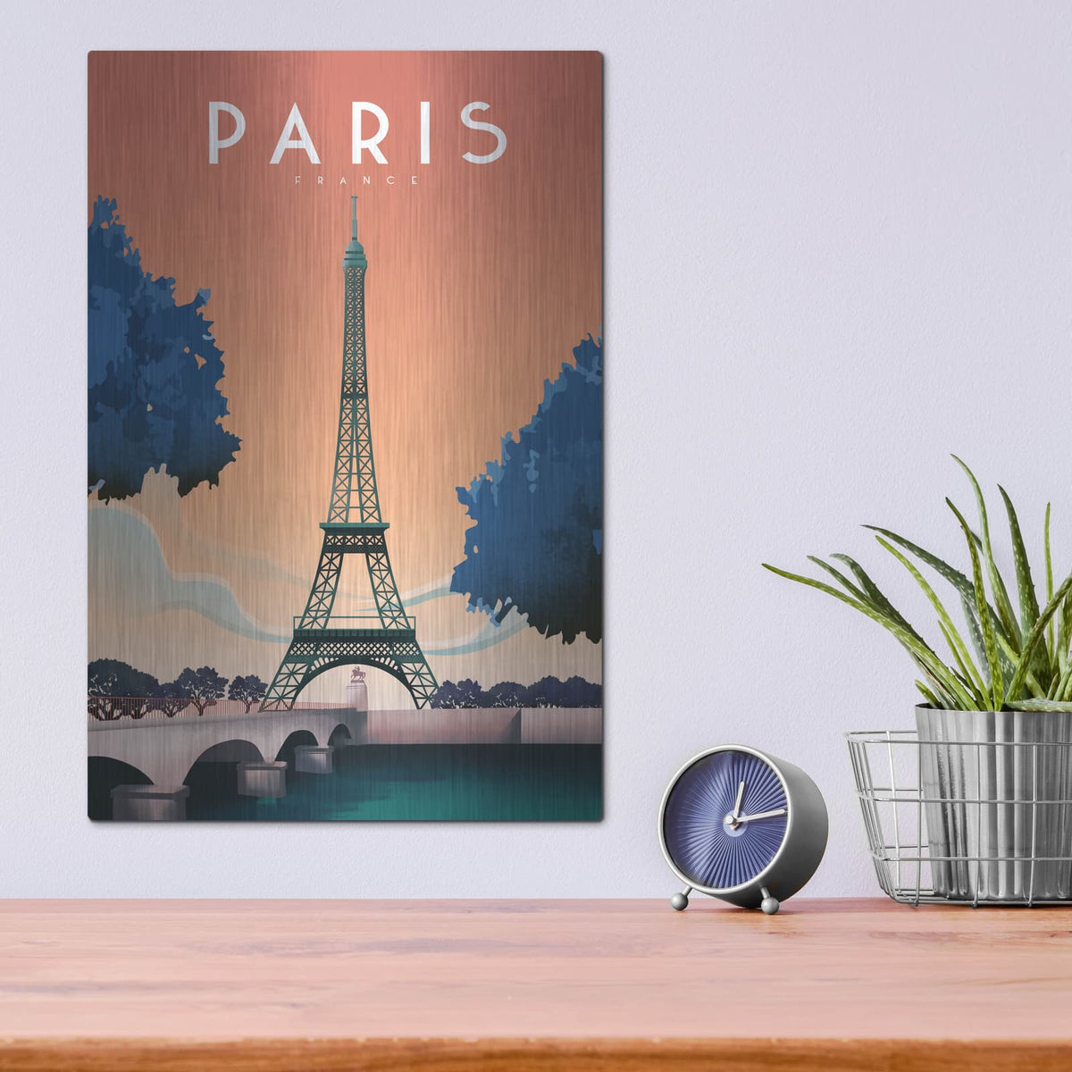 'Paris-france' by Arctic Frame – Metal Wall Art, 12x16 room view