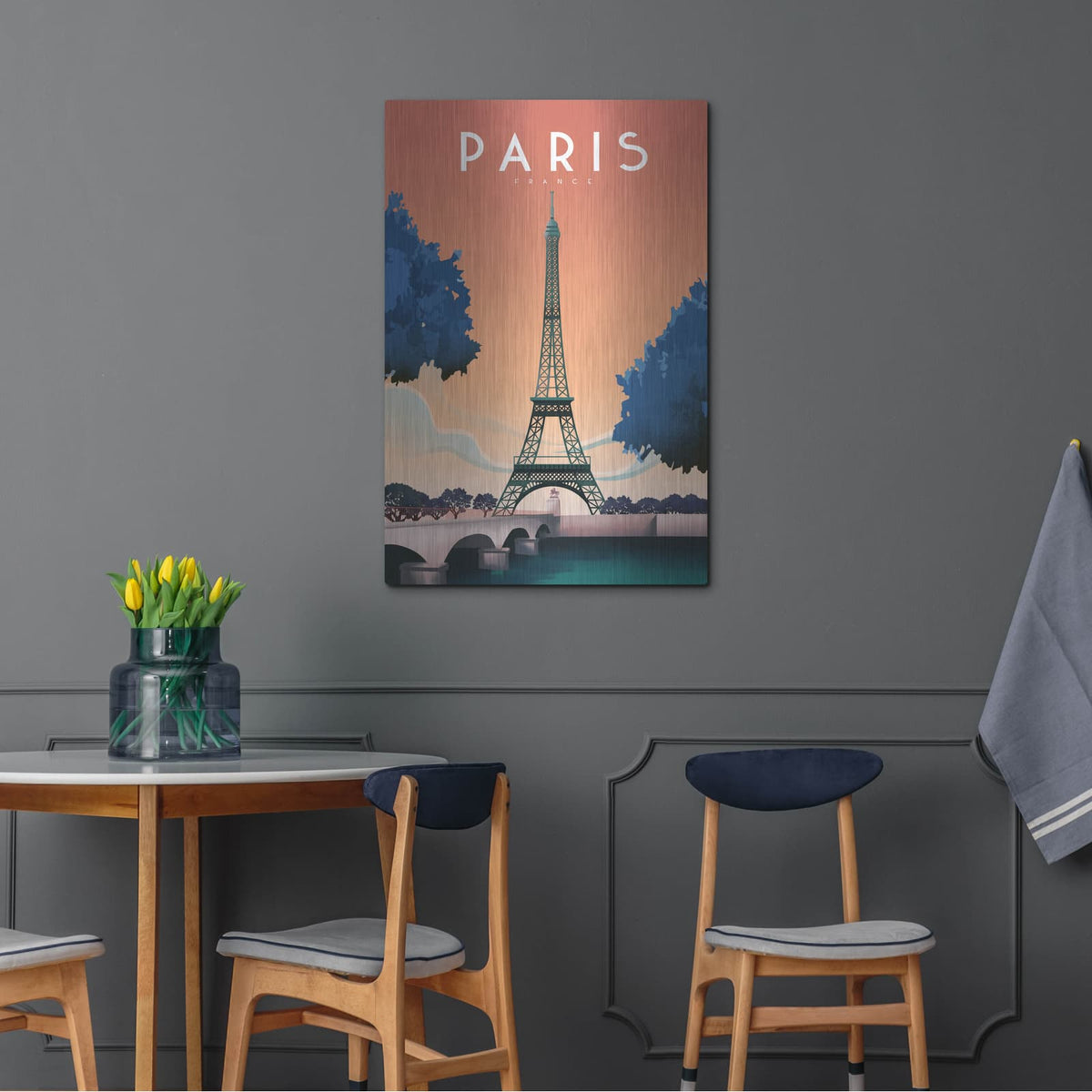'Paris-france' by Arctic Frame – Metal Wall Art, 24x36 room view