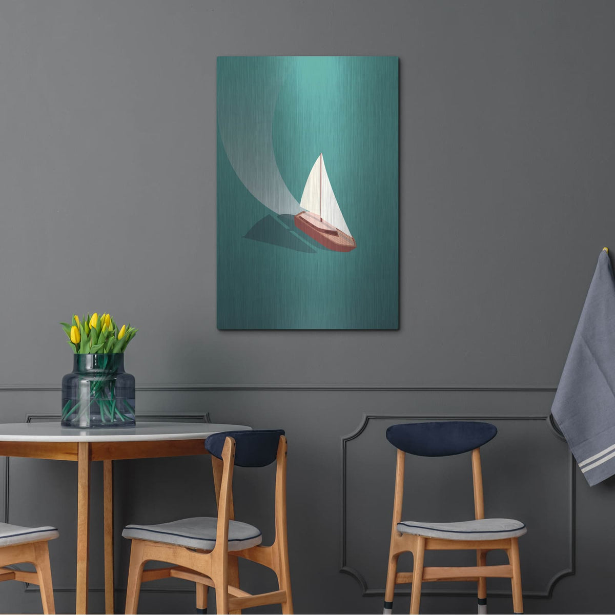 'Sailing 6' by Arctic Frame – Metal Wall Art, 24x36 room view