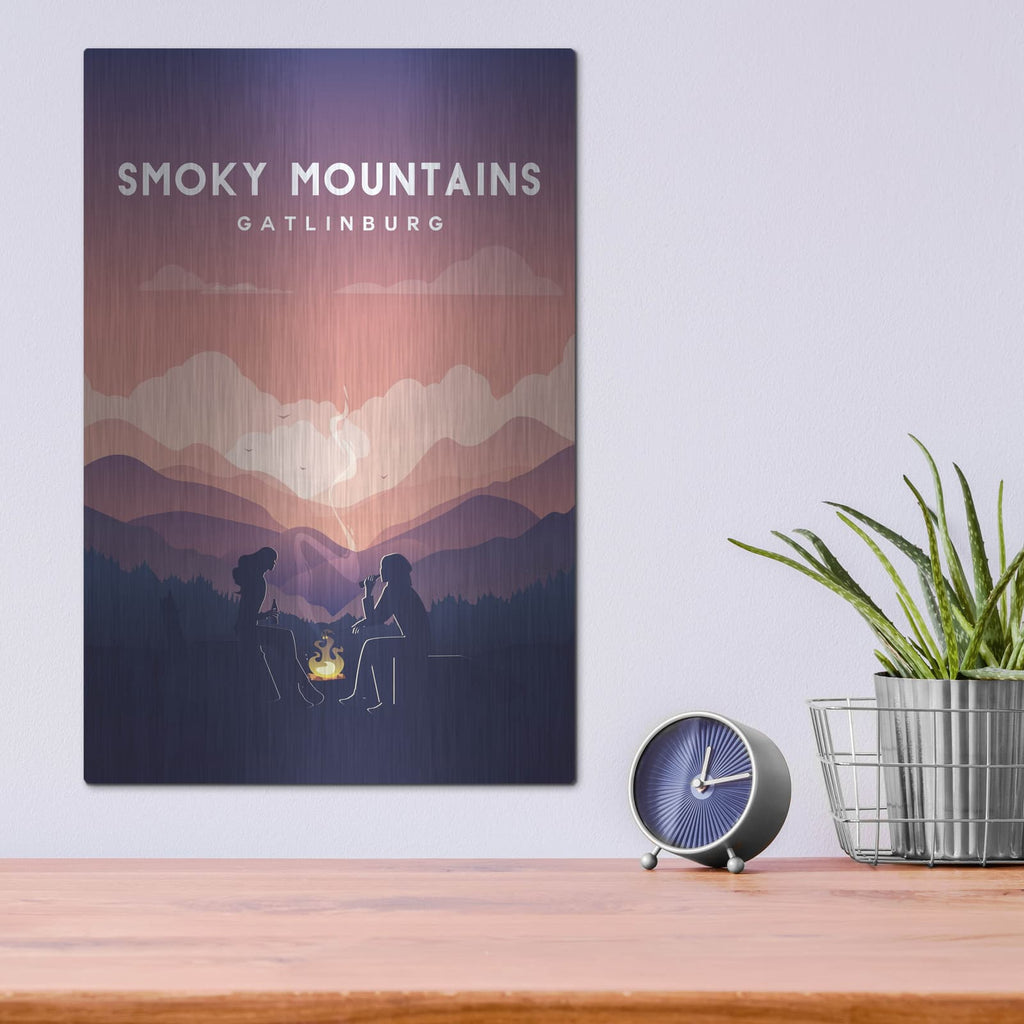 'Smoky Mountains Poster' by Arctic Frame – Metal Wall Art, 12x16 room view