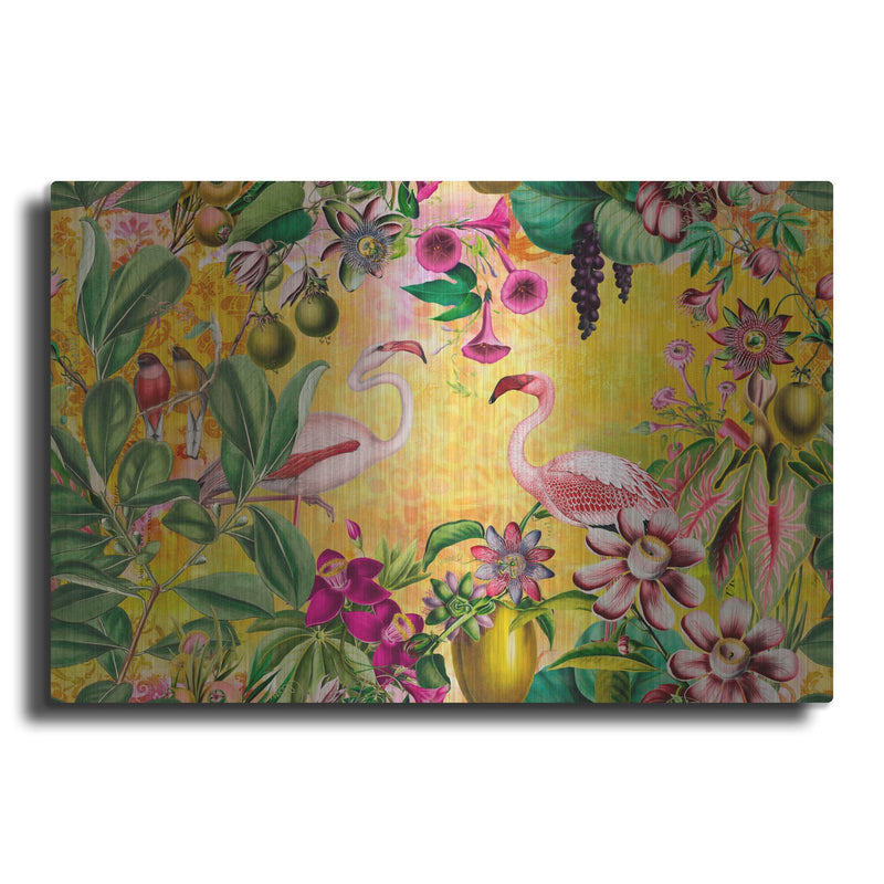 'A Flamingos Tropical Journey 2' by Andrea Haase – Metal Wall Art