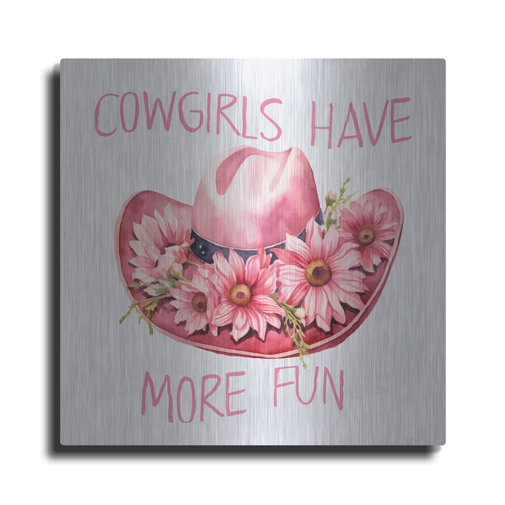 'Cowgirls Fun Hat' by Andrea Haase – Metal Wall Art