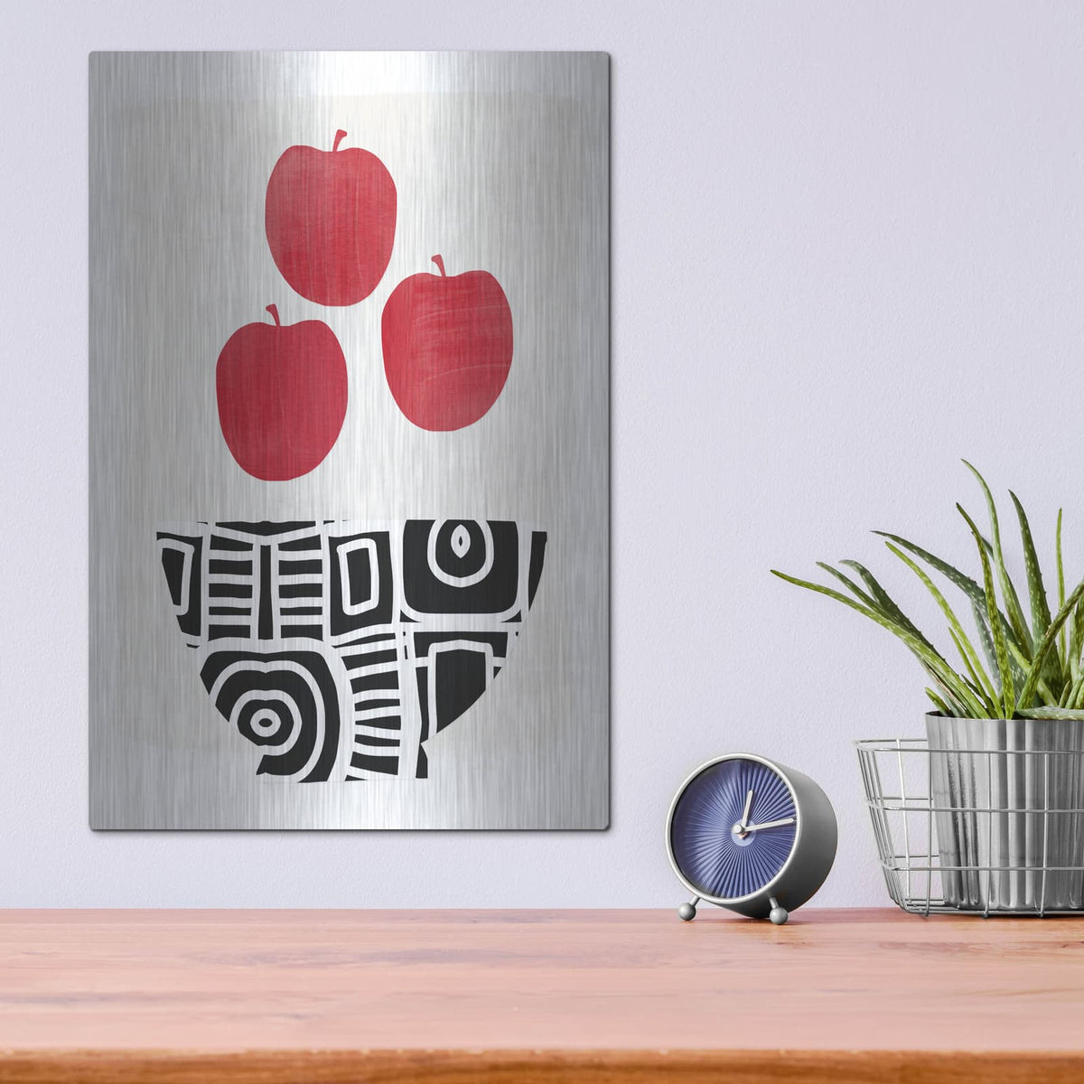 'Bowl of Apples' by Linda Woods – Metal Wall Art, 12x16 room view