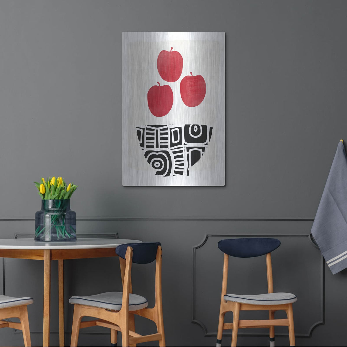 'Bowl of Apples' by Linda Woods – Metal Wall Art, 24x36 room view