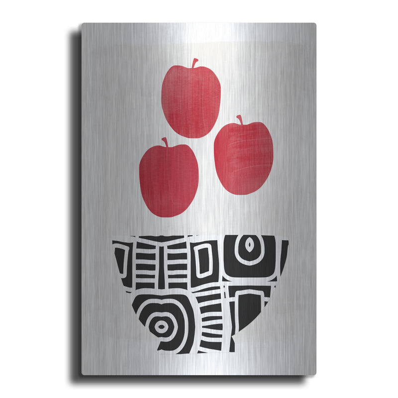 'Bowl of Apples' by Linda Woods – Metal Wall Art
