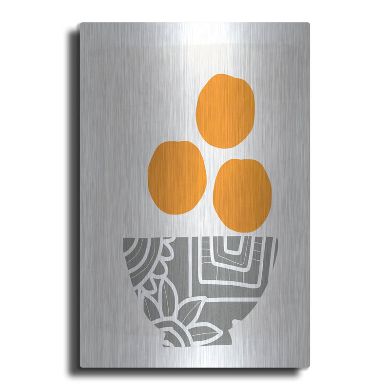 'Bowl of Oranges' by Linda Woods – Metal Wall Art