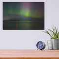 'Aurora Borealis Over Lake Michigan' by Luxe Metal Portfolio – Metal Wall Art, 16x12 room view
