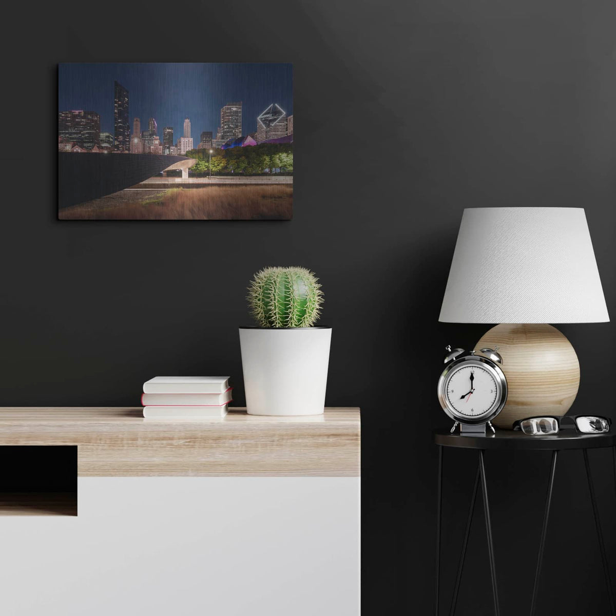 'Chicago Millennium Bridge 2' by Luxe Metal Portfolio – Metal Wall Art, 24x16 room view