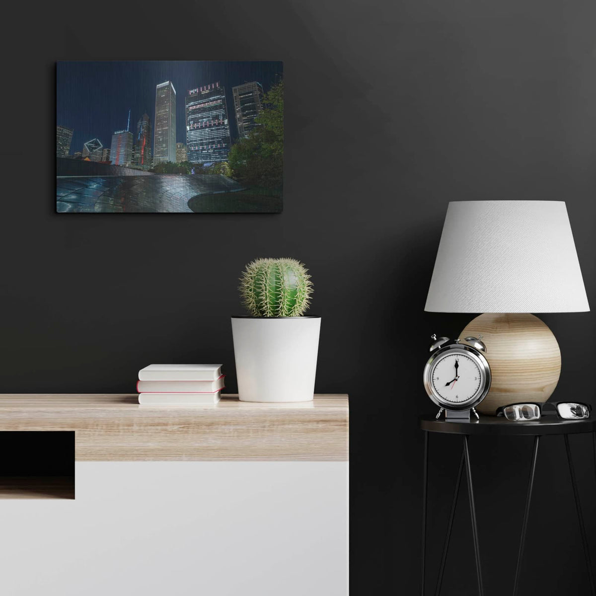 'Chicago Millennium Bridge' by Luxe Metal Portfolio – Metal Wall Art, 24x16 room view