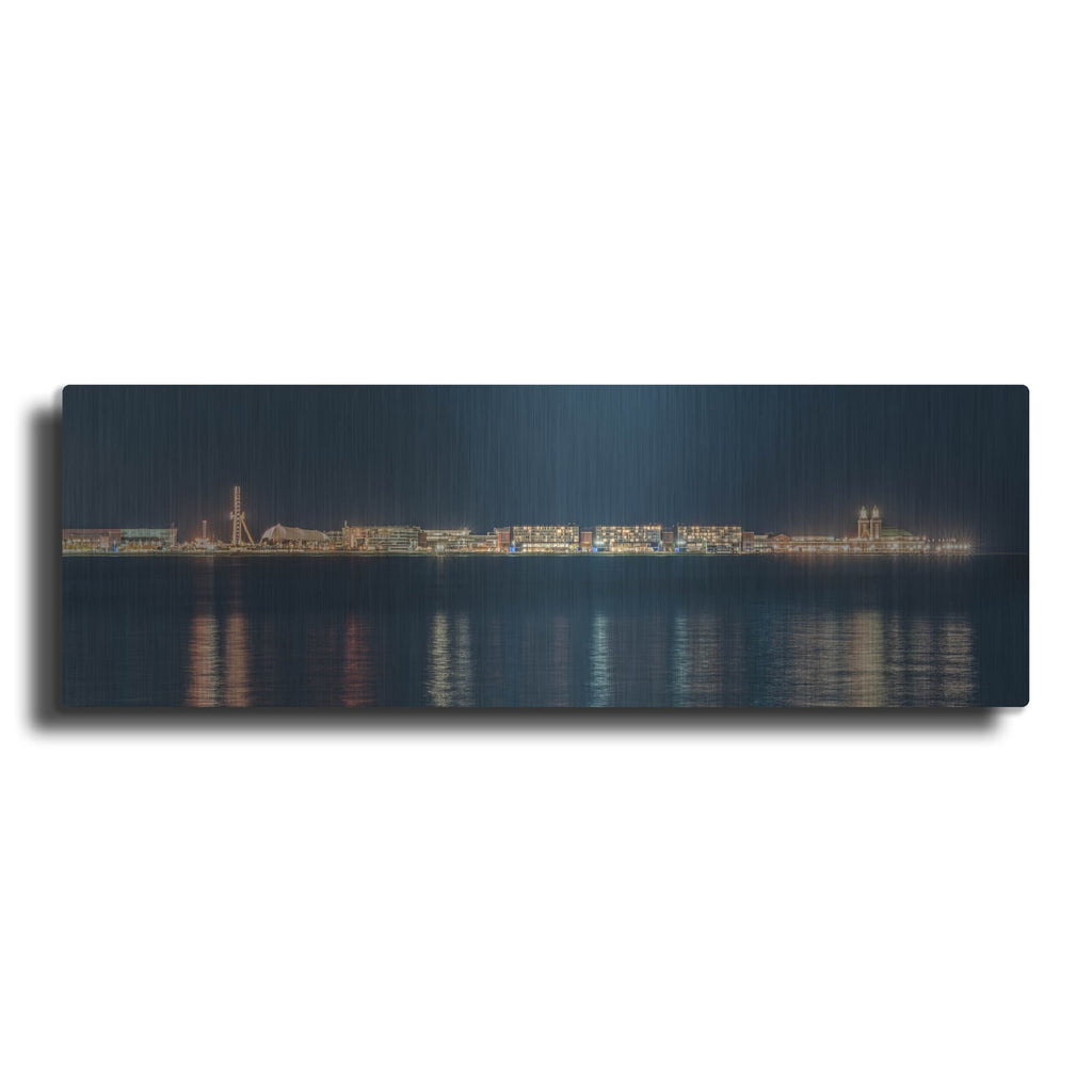 'Chicago Nighttime Skyline 4' by Luxe Metal Portfolio – Metal Wall Art