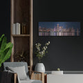 'Chicago Nighttime Skyline' by Luxe Metal Portfolio – Metal Wall Art, 36x12 room view