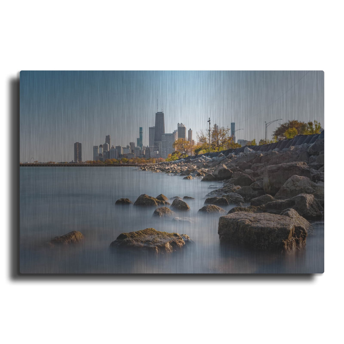'Chicago On The Rocks' by Luxe Metal Portfolio – Metal Wall Art