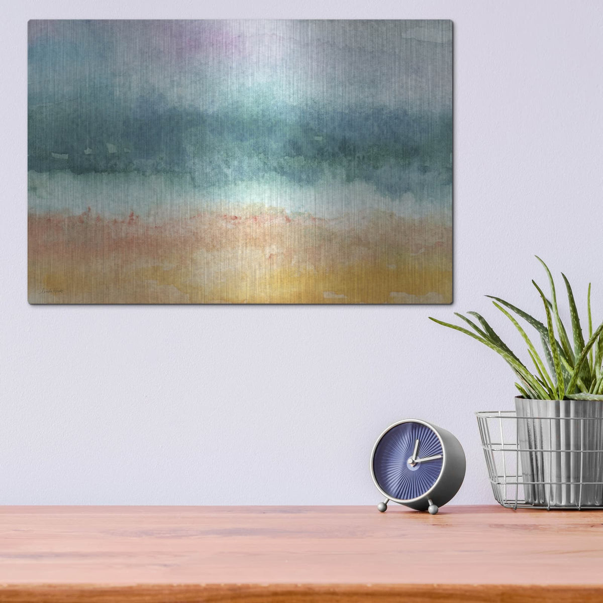 'Beach' by Linda Woods – Metal Wall Art, 16x12 room view