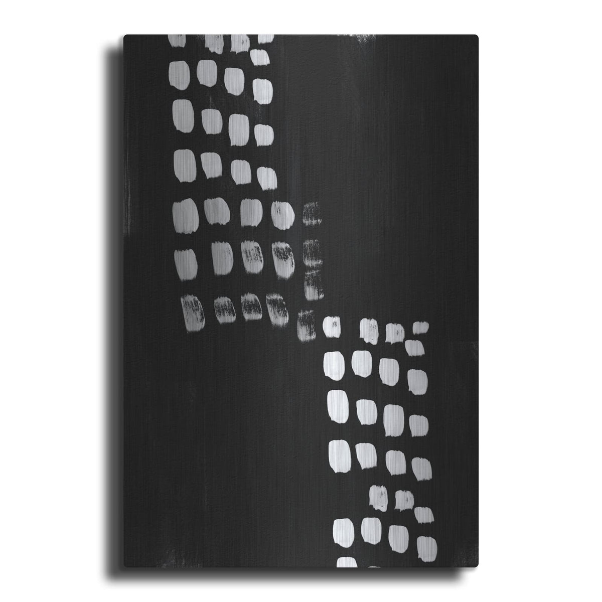 'Black and White Abstract' by Linda Woods – Metal Wall Art