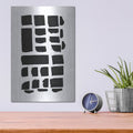 'Black and White Pattern II' by Linda Woods – Metal Wall Art, 12x16 room view