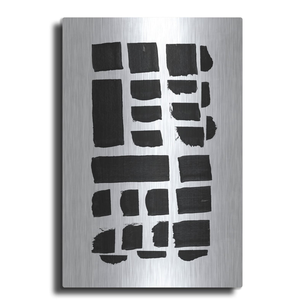 'Black and White Pattern II' by Linda Woods – Metal Wall Art