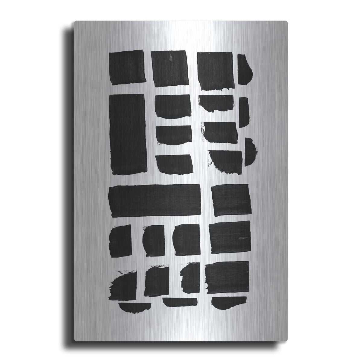 'Black and White Pattern II' by Linda Woods – Metal Wall Art